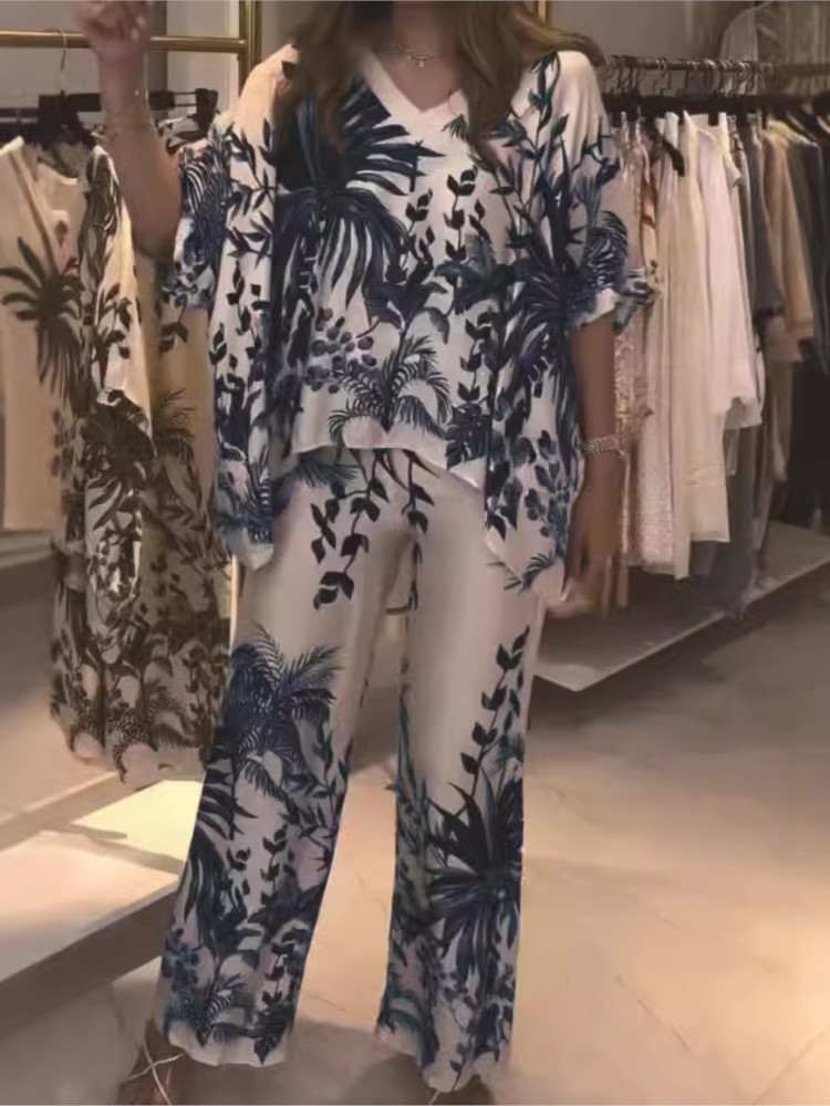 Elegant Two Piece Office Suit  - огляд і ціна Romper Floral Print