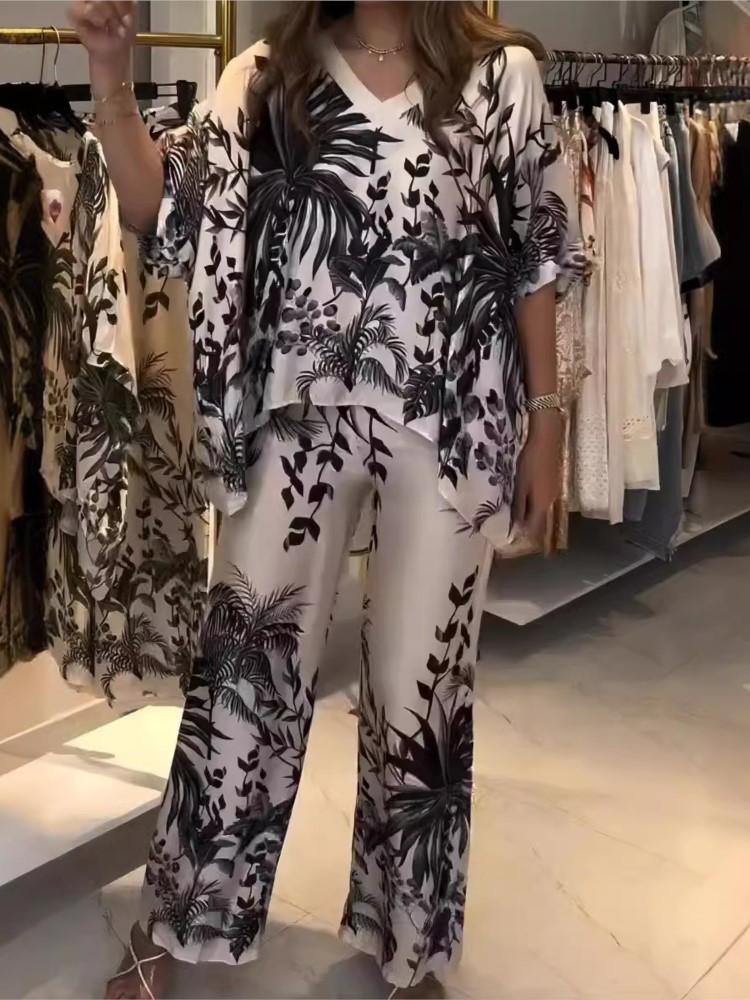Elegant Two Piece Office Suit  - огляд і ціна Romper Floral Print